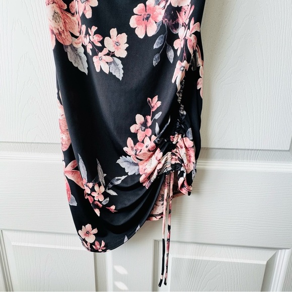 NWT Blue Jasmine Floral Black and Pink Dress - Picture 2 of 8